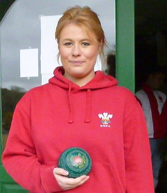 Gemma is great at bowling for Saundersfoot, Pembrokeshire and Wales